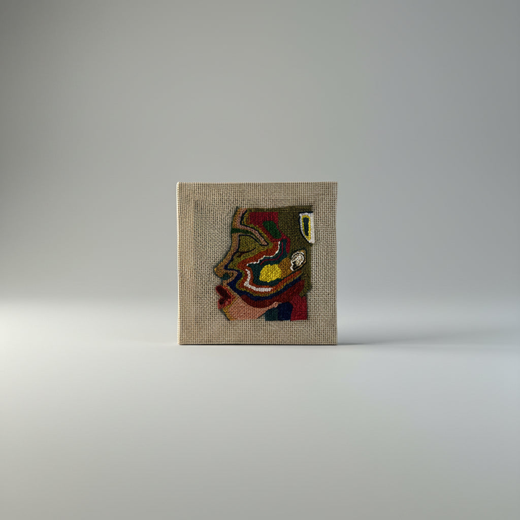 Abstract Profile Punch Needle Wall art