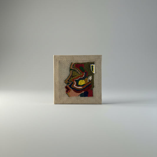 Abstract Profile Punch Needle Wall art